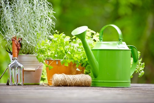Accessible garden tools arranged for easy use